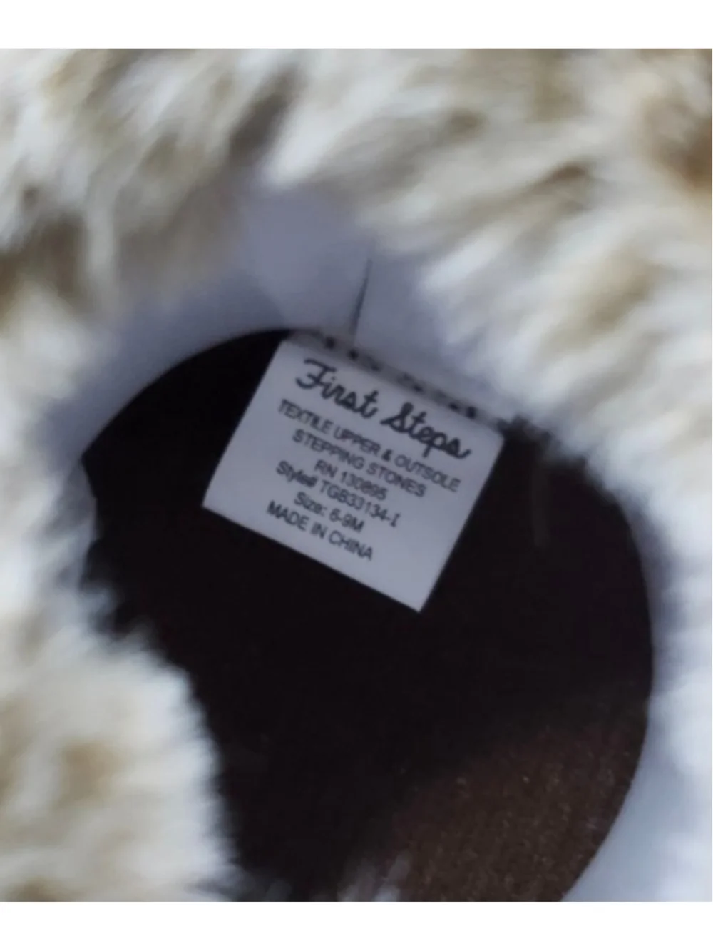First Steps by Stepping Stones Infant Faux Fur Boots (Size 6-9M)